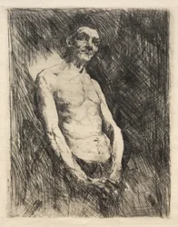 Halvnaken mannsfigur