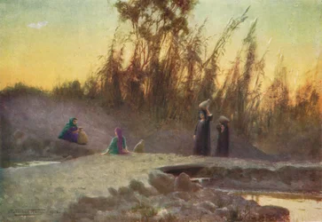 Ved brønnen, c1880, 1904