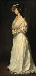 Ung kvinne i hvitt, 1904.