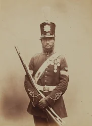 Fargesersjant John Paul, Royal Sappers and Miners, 1856 (sepia-bilde)