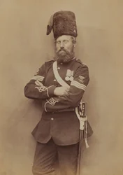 Sersjant Glasgow, Royal Artillery, 1856 (sepia-bilde)