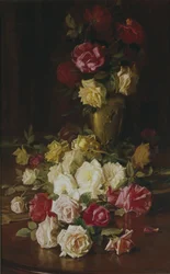 Uten tittel (roser), ca. 1905-1915 (olje på lerret)