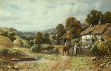 A Surrey Cottage (olje på lerret)