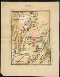 Kavalerislaget, Gettysburg, Pennsylvania. 3. juli kl. 15.30–15.30 LOC gvhs01.vhs00150