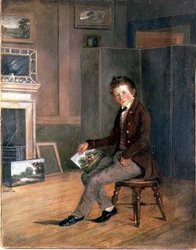 Portrett av Joseph Stannard (1797-1830) som ungdom (olje på papir på lerret)