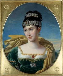Portrett av Pauline Bonaparte, prinsesse Borghese (1780 - 1825), søster til Napoleon I. Maleri av Robert Lefevre (1755-1830)