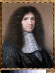 Portrett av Jean Baptiste (Jean-Baptiste) Colbert (1619-1683), finansintendent for Louis XIV Pastellmaleri av Robert Nanteuil (1623-1678) 1676 Søn. 0,52x0,44m. Chantilly, Conde museum - Portrett av Jean Baptiste (Jean-Baptiste) Colbert (1619-1683), M