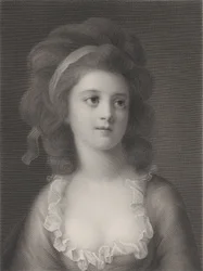 Halvkort portrett av Sophie eller Apollonia Helena Potocka som ung jente, 1872