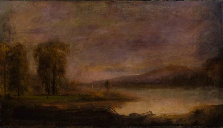 Landskap med innsjø