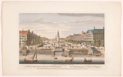 Utsikt over Oudeschans i Amsterdam sett fra IJ En utsikt over Amsterdam tatt fra den gamle vollen (tittel på objekt) Holland (serietittel)