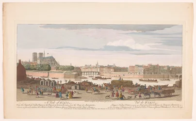 Utsikt over byen Paris sett fra Quai de Miramion En utsikt over Paris, fra kirken Nostre Dame til Pont de la Tournelle, tatt fra Quai de Miramion (...) (tittel på objekt) Paris (serietittel)