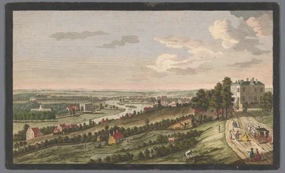 Utsikt over byen Richmond ved Themsen En vestlig utsikt over Richmond &c. i Surry, fra Star and Garter on the Hill (tittel på objekt) Thames (serietittel)