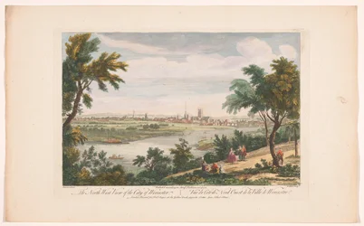 Utsikt over byen Worcester Den nordvestlige utsikten over byen Worcester (tittel på objekt)