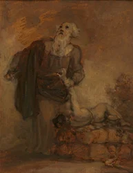 Abraham og Isak (Abraham tar tak i Isaks arm)