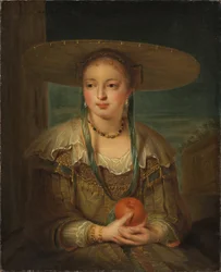 Pomone - Pomona, av Tournieres, Robert (1667-1752). Olje på lerret. Mål: 78x64 cm. Nationalmuseum Stockholm