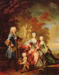 Portrett av grev Ferdinand Adolf von Plettenberg og hans familie Portrett av grev Ferdinand von Plettenberg med hans familie