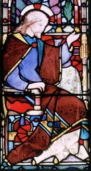 Christ Preaching, ca. 1866 (farget glass)
