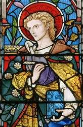 St. John, detalj fra The Good Shepherd, 1863 (farget glass)