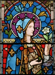 Jomfru Maria, 1863 (farget glass)