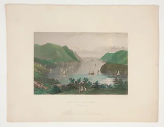 Utsikt fra West Point (Hudson River), illustrasjon for Nathaniel Parker Willis