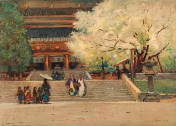 Tempel i Nikko, Japan, c1908