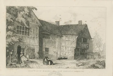 Dimsdale Old Hall: etsning, nd [?c 1870]
