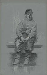 The Cadet, ca. 1895 (grafitt på grått nettbrett)