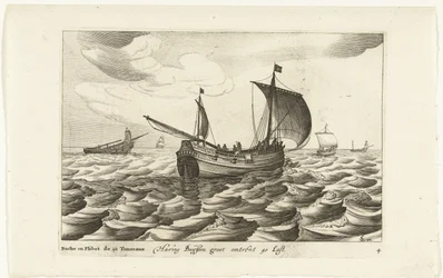 Haringbuizen Haring Buyssen groot om 40 Last / Buche ou Flibot de 40 Tonneaux (tittel på objekt) Hollandse scheepstypen, 1627 (serietittel) Forskjellige skip Don ton se sert dans les Unies Provinces / Ikoner for forskjellige nederlandske skip hvis bruk