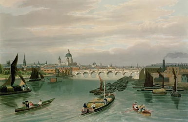 Utsikt over Blackfriars Bridge og St. Paul