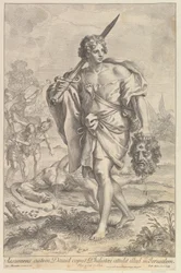 David med hodet til Goliat, 1680-1743.