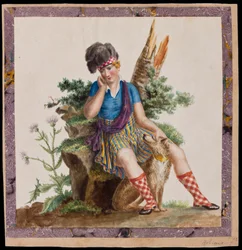 A Highlander, ca. 1820 (wc på papir)