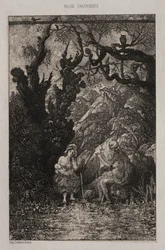 Døden og den unge moren, 1861.