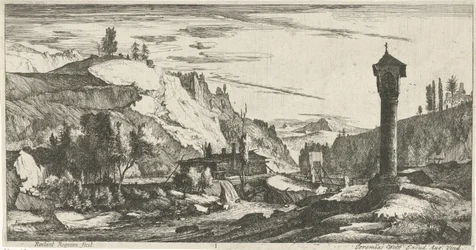 Fjelllandskap med søyle Tyrolske landskap (serietittel)
