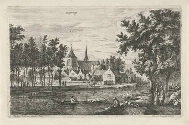 Utsikt over Wateringen Wateringe (tittel på objekt) Landsbyscener i Nord-Nederland (serietittel)