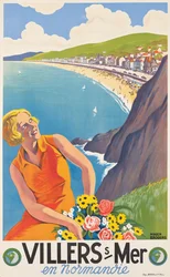 Reklameplakat for Villers-sur-Mer, ca. 1930 (fargelitografi)