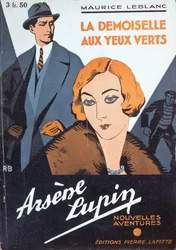 Forsiden av «Jenta med grønne øyne» fra «Arsène Lupins nye eventyr» av Maurice Leblanc (1864–1941)