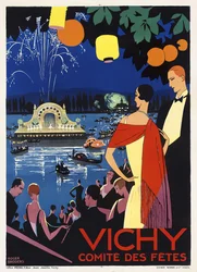 Plakatreklame for Vichy, Frankrike, ca. 1930 (fargelitografi)
