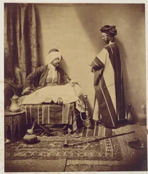 En samtale mens du røyker, 1858