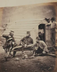 Hardships in the Camp, fra et album med 52 fotografier assosiert med Krim-krigen, 1855