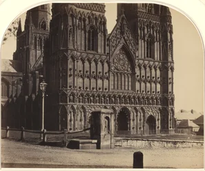 Lichfield Cathedral fra nordvest, 1858.