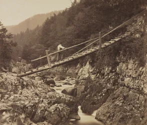 Miners Bridge, på Llugwy, Nord-Wales, 1857.
