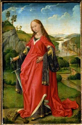 Saint Catherine, høyre fløy av en diptych