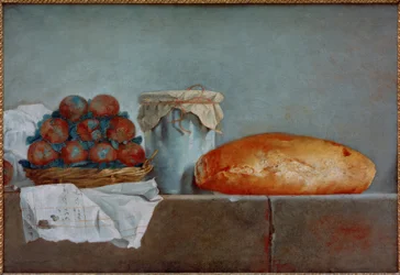 Fruktstilleben med brød