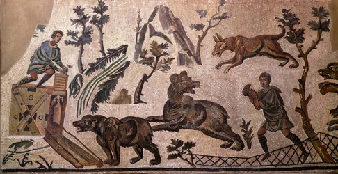 Bjørnejakt (mosaikk, 4. århundre f.Kr.)