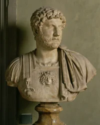 Byste av keiser Hadrian (76-138 e.Kr.) (marmor)
