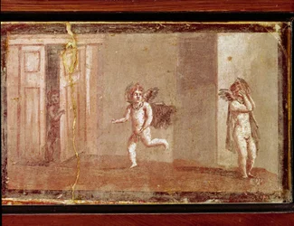 Amorer som leker gjemsel (fresco
