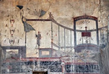 Detalj av en romersk fresco, Herculanum (fresco)