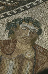 Dionysos oppdager Ariane sovende, detalj, leder av Bacchus, House of the 