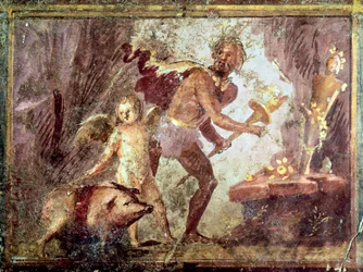 Freske fra Mysterievellaen i Pompeii