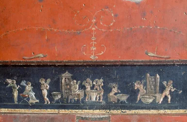 Frise som viser amoriner, House of Vettii, Pompeii (Unescos verdensarvliste